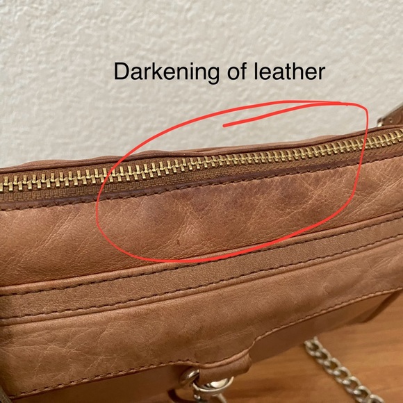 REBECCA MINKOFF Mini Mac Tan Almond Leather Crossbody Bag - Picture 16 of 16